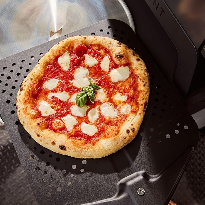 CURRENT® Perforated Aluminum Pizza Peel, Ultra-Thin Edge, Heat-Resistant