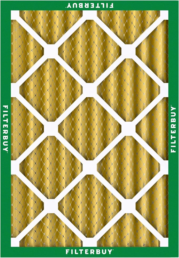 Filterbuy 24x25x4 Air Filter MERV 11 Superior Pet & Allergy Defense,