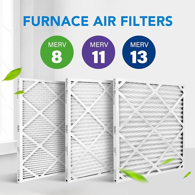 LotFancy 20x25x1 Air Filter MERV 11 4-Pack, Electrostatic Pleated AC Furnace