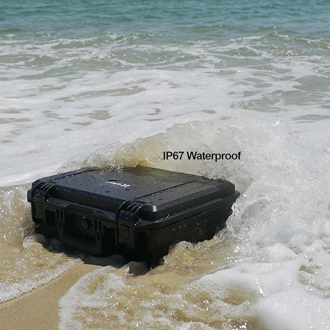 Lykus HC-3810 Waterproof Hard Case with Customizable Foam Insert, Interior Size 14.96x11.02x5.3 in, Suitable for camera,lens,drone,mic,flashlight,telescope,action cam,electronics,tools,and more
