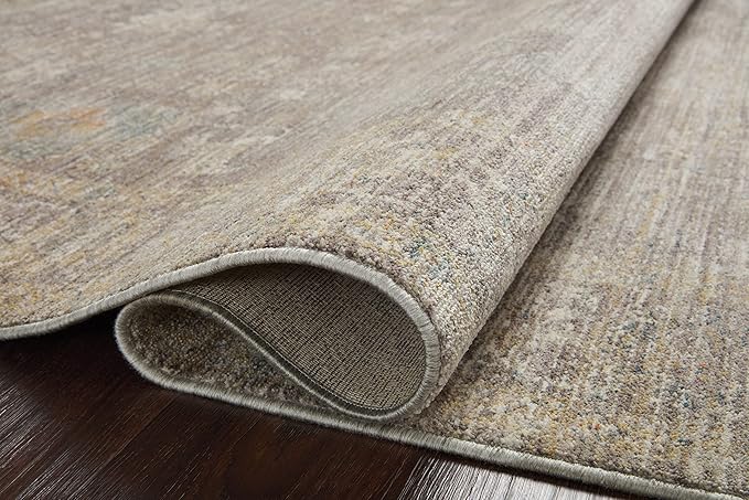 Loloi Magnolia Home by Joanna Gaines Millie Collection MIE-05 Stone/Natural 2'-7" x 10'-0", .25" Pile Height, Runner Rug