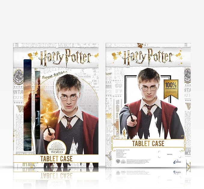 Head Case Designs Officially Licensed Harry Potter Hedwig Owl Pattern Deathly Hallows XIII Leather Wallet Case Compatible with Amazon Kindle 11th Gen (2024)