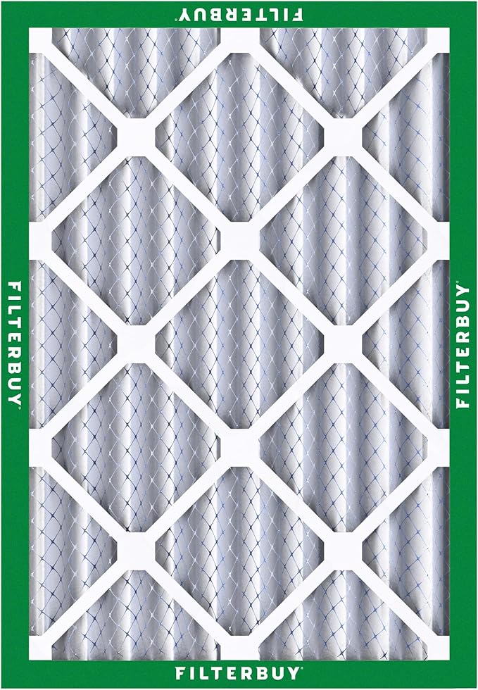 Filterbuy 20x25x4 Air Filter MERV 8 Essential Dust & Allergy Defense,