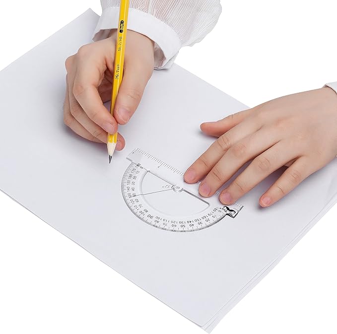 Mr. Pen- Plastic Protractor, 3 Pack, 4 Inch, Small Protractors for Geometry Classroom Student School & Office Supplies, Math Protractors 180 Degrees, Math Geometry