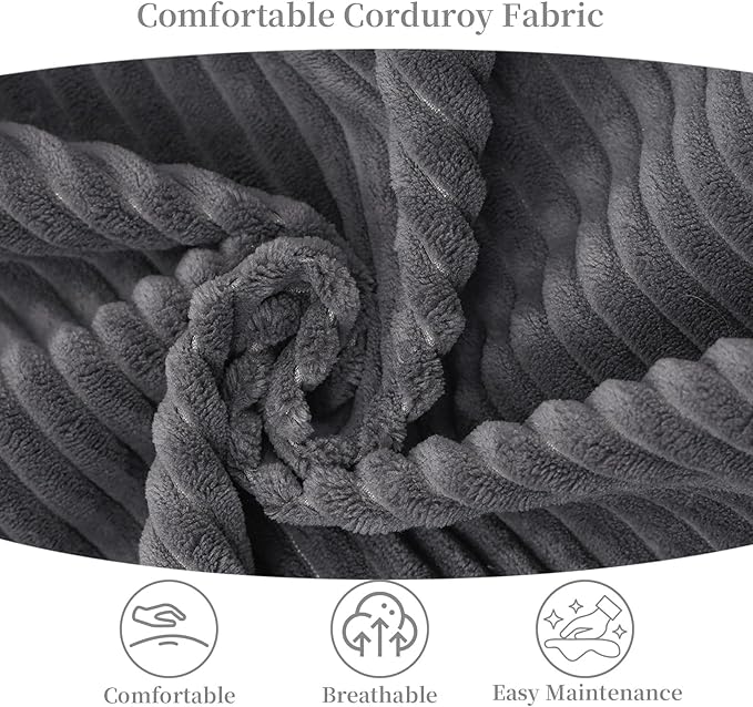 MeMoreCool Convertible Sofa Bed, Pull Out Loveseat Sofa Sleeper Couch for Bedroom Living Room Lounge, 2 in 1 Small Couch Bed with Pillow, Foldable Love Seat Futon Corduroy Grey
