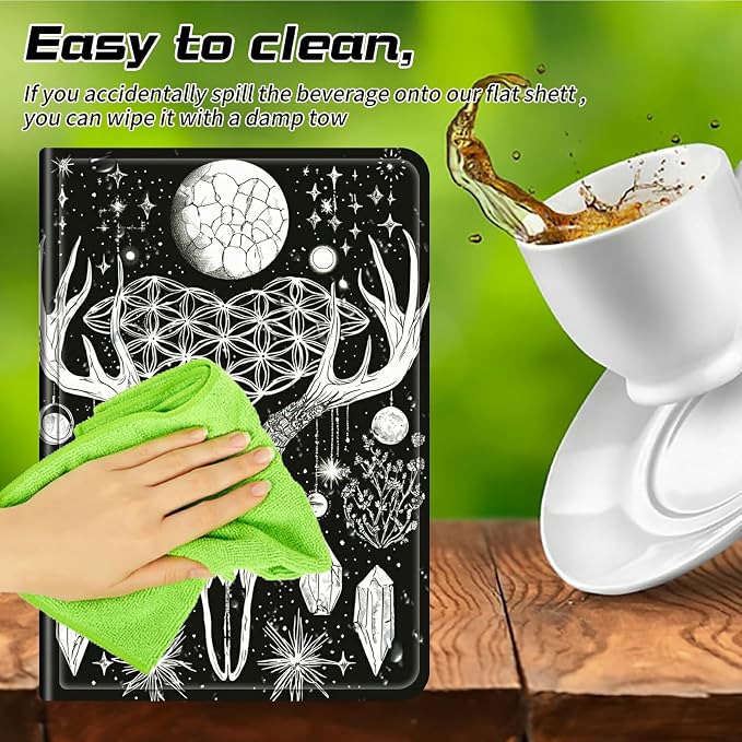 for Walmart Onn 10.1 2024 Onn 10.1 Gen 4 Universal Tablet Case 360 Degree Rotating Kickstand Protective Stand Case with Multiple Viewing PU Leather Shell Case Black Book Cat