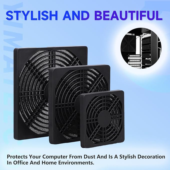Dust Filter PC 120mm Cooling Fan Filter Dustproof Cover, 2 Pack PC Case Fan