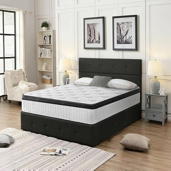 12 Inch Memory Foam Mattress,Twin XL Size Plush Hybrid Mattress,7-Zone Memory Foam & Pocket Spring,Edge Support & Motion Isolating,Pressure Relief, Certified Foams Fabric,Bed in a Box,Echelon Dream