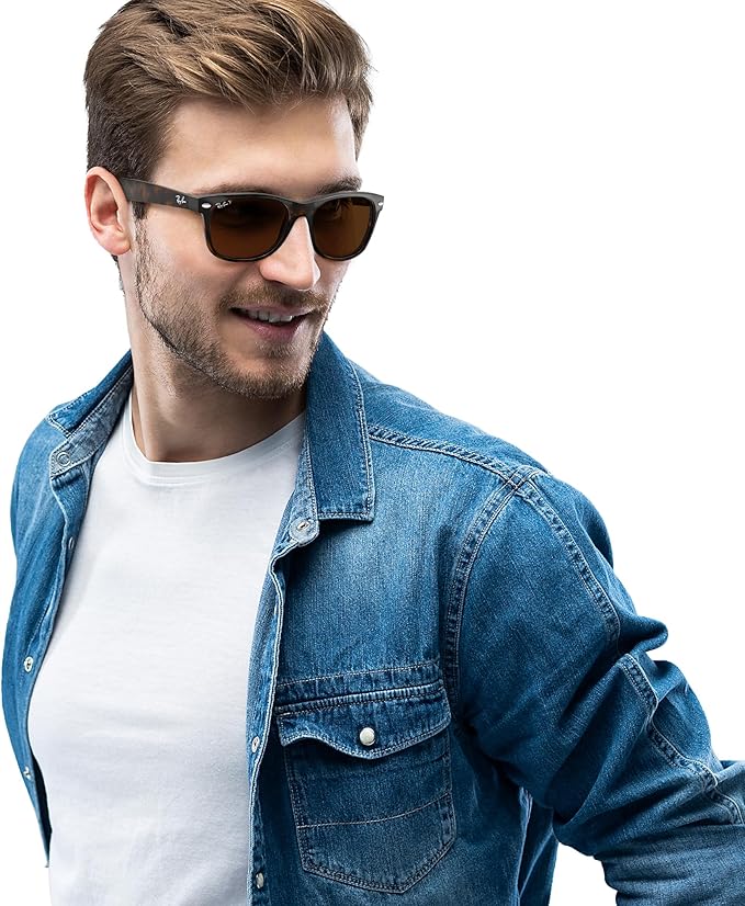 Ray-Ban RB2132 New Wayfarer Polarized Square Sunglasses