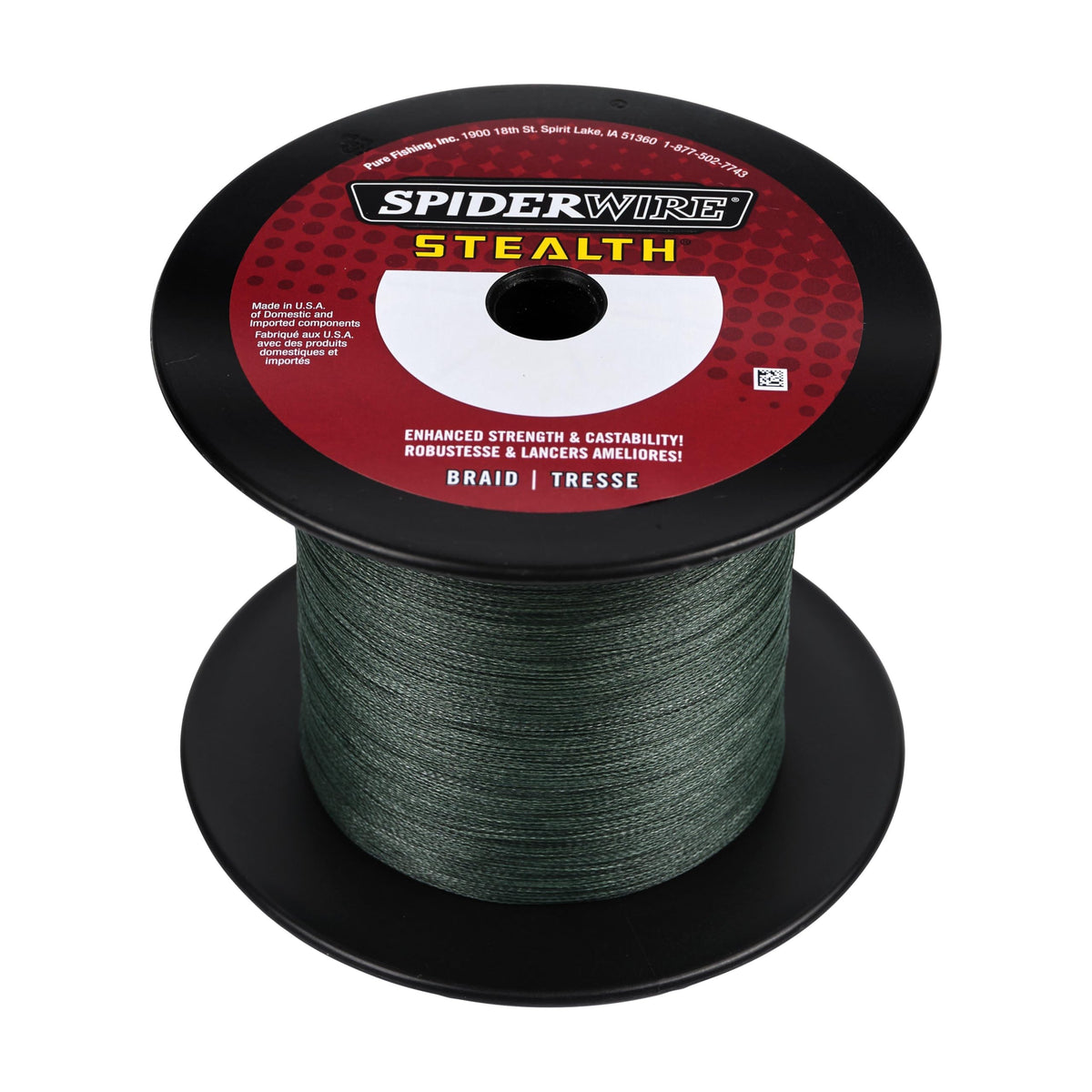 SpiderWire Stealth® Translucent Superline, Translucent, 50-Pound Break Strength, 3000yd Braided Fishing Line, Suitable for Saltwater Environments