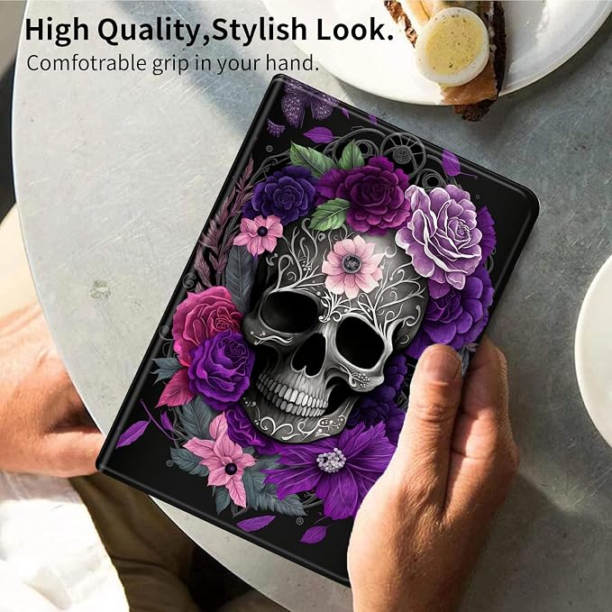 Case for iPad (A16) 11th Generation 11 Inch (2025)for iPad 10th Generation 10.9 Inch (2022)PU Leather Slim Standing Smart Coverwith Auto Sleep/Wake-Black White Flag