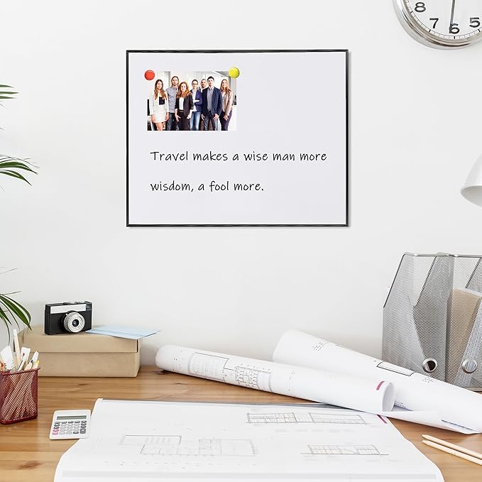 Mr. Pen- Small Dry Erase Board, 11x14 Inches, Whiteboard with Black Dry Erase Marker, Aluminum Frame, Magnetic Small White Board for Students, Home, Office and Classroom