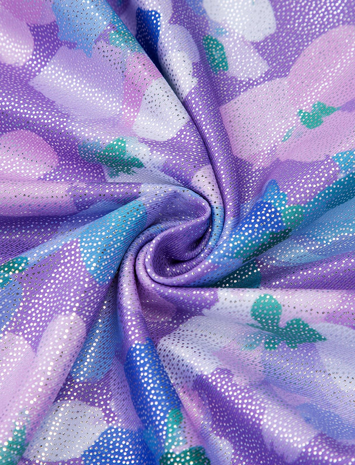 HOZIY Girls Leotards for Gymnastics 4t 5t Mesh Neckline with Iridescent Rhinestones Back Cut Out Sleeveless Purple Floral Biketard Shorts Tumbling Outfits Toddler Kids Sparkly Shiny