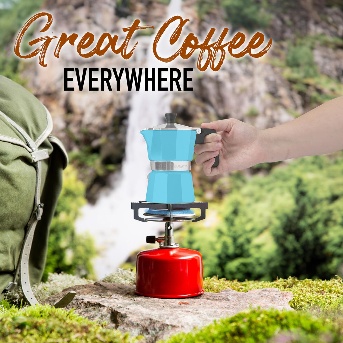 Zulay Moka Pot Espresso Stovetop Coffee Maker - Leak-Proof, Stainless Steel, Easy to Clean, Heat Resistant Handle & Knob - for Authentic Cuban & Italian Style Espresso - Makes 12 Espresso Cups - White