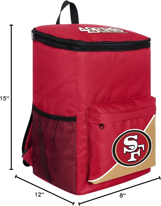 FOCO San Francisco 49ers NFL Cooler Backpack, Team Color, One Size