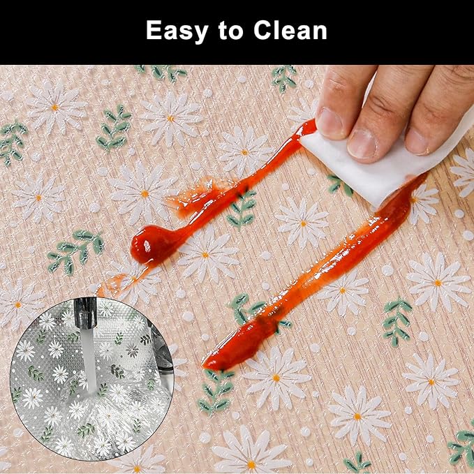 Cooyes Shelf Liner – Premium Non-Adhesive Cabinet & Drawer Liner for Kitchen – Waterproof Shelf Paper with Modern Pattern – Durable EVA Cabinet Mat – Easy to Cut (24" W x 120" L)