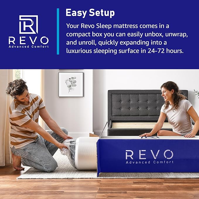 REVO Sleep Gel Memory Foam Mattress, 12-Inch Twin – Cooling Gel Foam Bed with Pressure Relief, Contouring Support & Breathable Comfort – Ideal for Kids or Guest Rooms