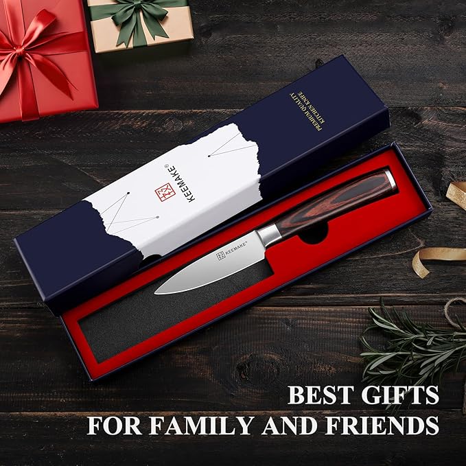 KEEMAKE 5 Inch Bread Knife for Homemade Bread, Serrated Sourdough Knife