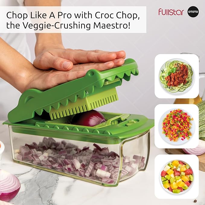Fullstar X OTOTO Croc Chop - Vegetable Chopper & Spiralizer
