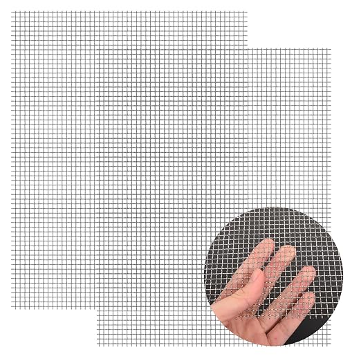 2 Pack 14"x11" Wire Mesh, 5 Mesh Crimped Stainless Steel Mesh, Never Rust