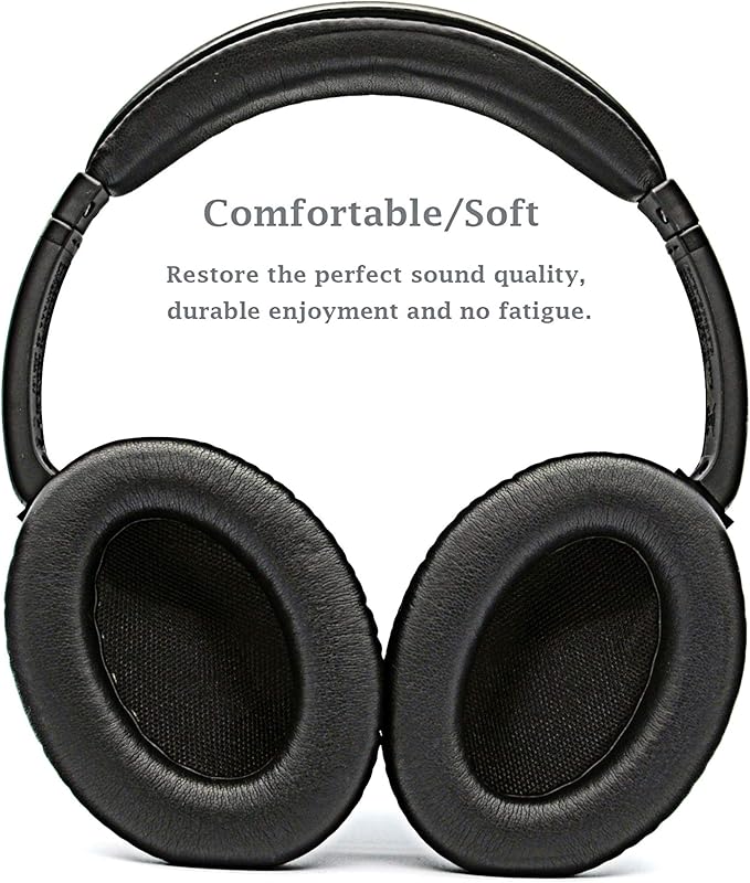 Replacement Earpads Compatible for Bose QuietComfort QC2,QuietComfort 15 QC15,QuietComfort QC25,QuietComfort QC35,Bose AE2,AE2i,AE2w,SoundTrue, SoundLink (Around-Ear) Headphone (Black)