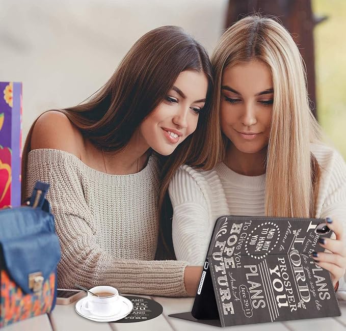 for iPad 9.7 2018/2017 Case iPad Air/Air 2 Case with Coaster Set Premium PU Leather Business Slim Folding Stand Folio Cover with Auto Wake/Sleep for Apple iPad 6th/5th Gen - Basketball
