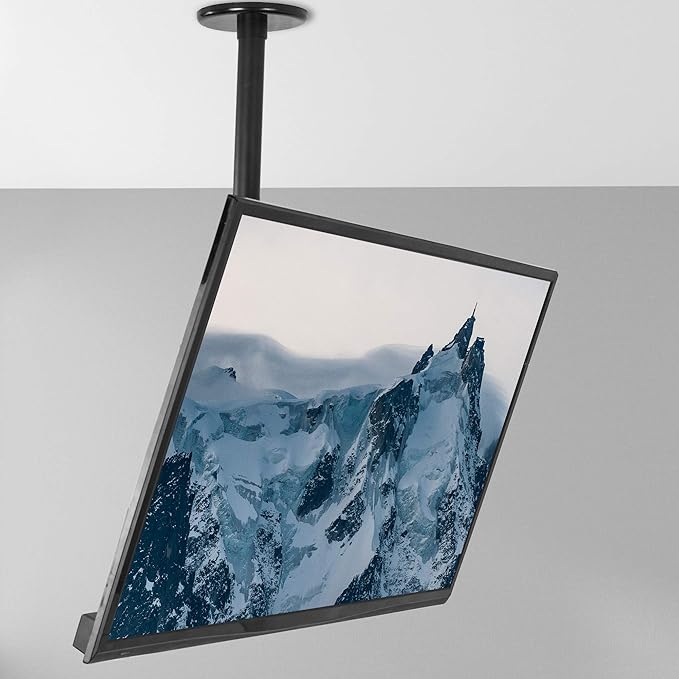VIVO Universal Full Motion Pneumatic Pole Mount Arm for 17 to 32 inch Monitor Screen, 75mm and 100mm VESA Plate, Black, MOUNT-POLE05A