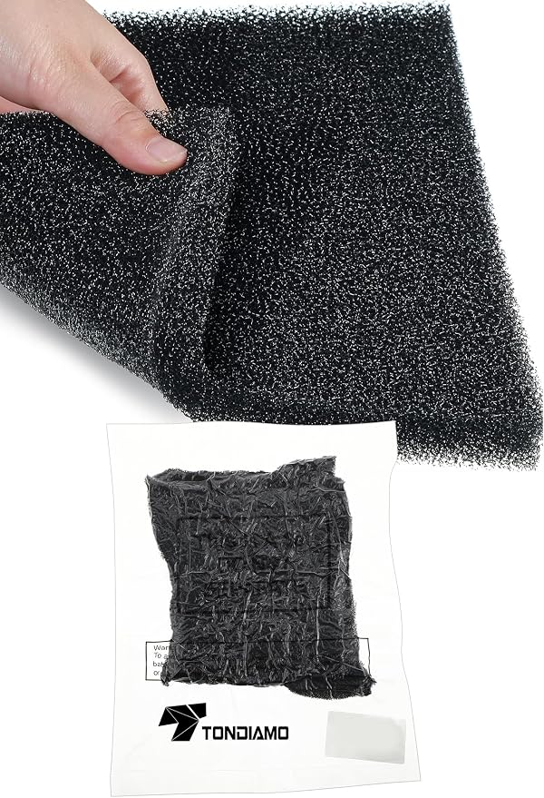 Tondiamo 3 Pieces Aquarium Sponge Filter Pad Media Cut to Fit Foam