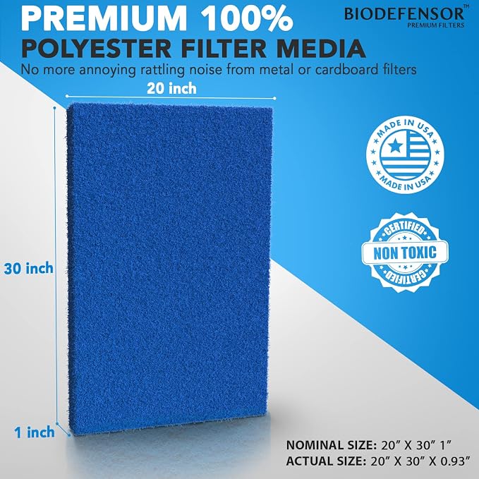 Biodefensor Reusable Air Filter 20x30x1, Made in USA