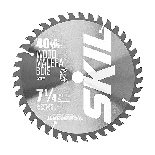 SKIL 7-1/4" 40-Tooth Carbide Tipped Circular Saw Blade for SKIL Circular Saws 5280-01/5180-01/5080-01-75740W