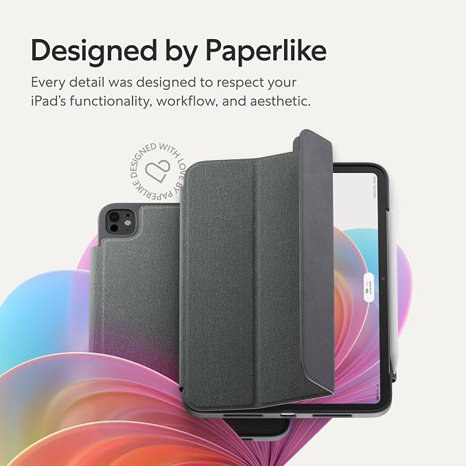 Paperlike® Bumper Case for iPad Air 11 Air (5th4th) & Pro 11 (4th3rd) | Robust Protective Case with Slim Design real Textile Surface Supports Apple Pencil Charging & Auto Sleep/Wake