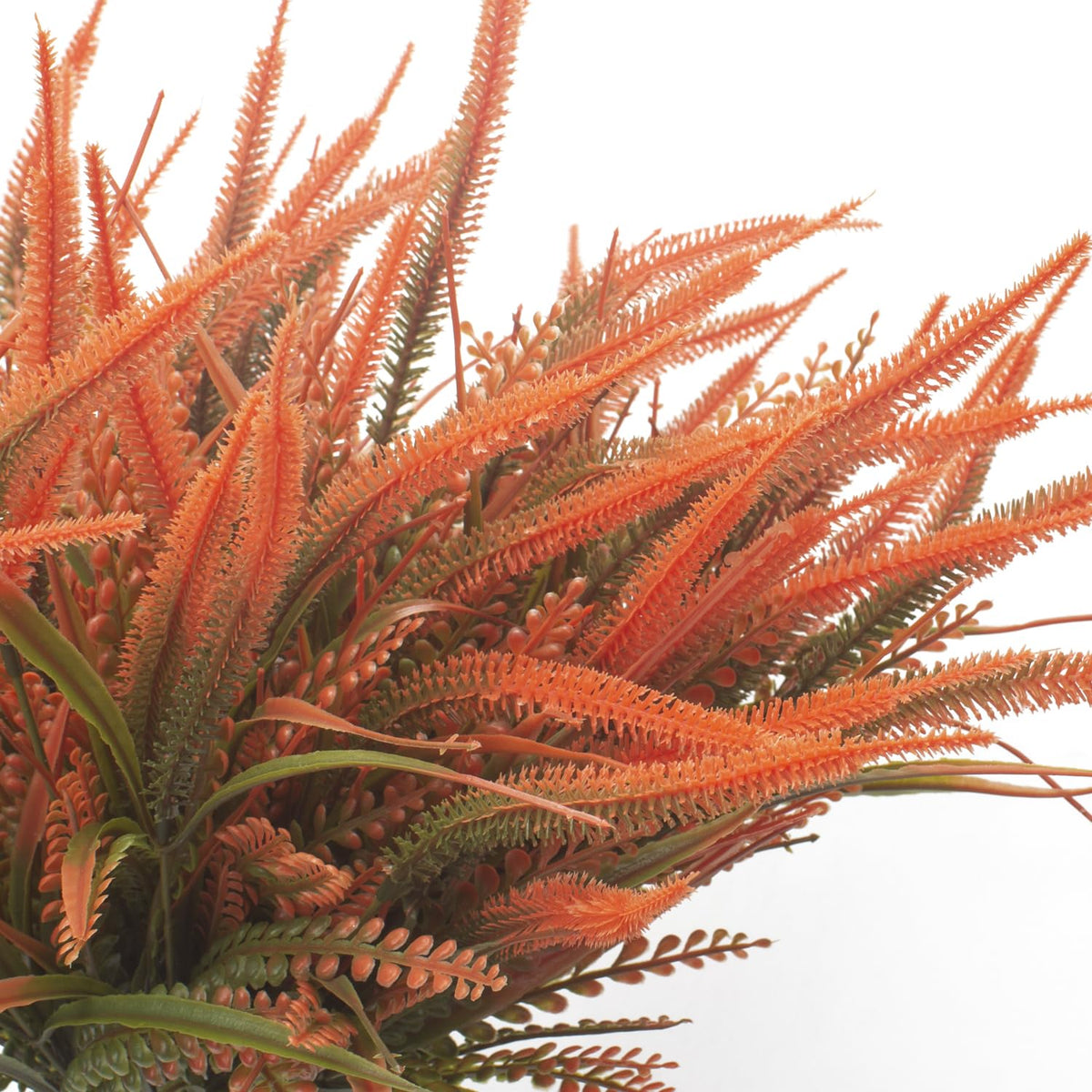 Grunyia 10 Bundles Artificial Fall Flowers for Outdoors Fake Plants UV Resistant Plastic Plants Shrubs Bushes for Home Fall Front Door Porch Garden Autumn Decor (Fall Red)