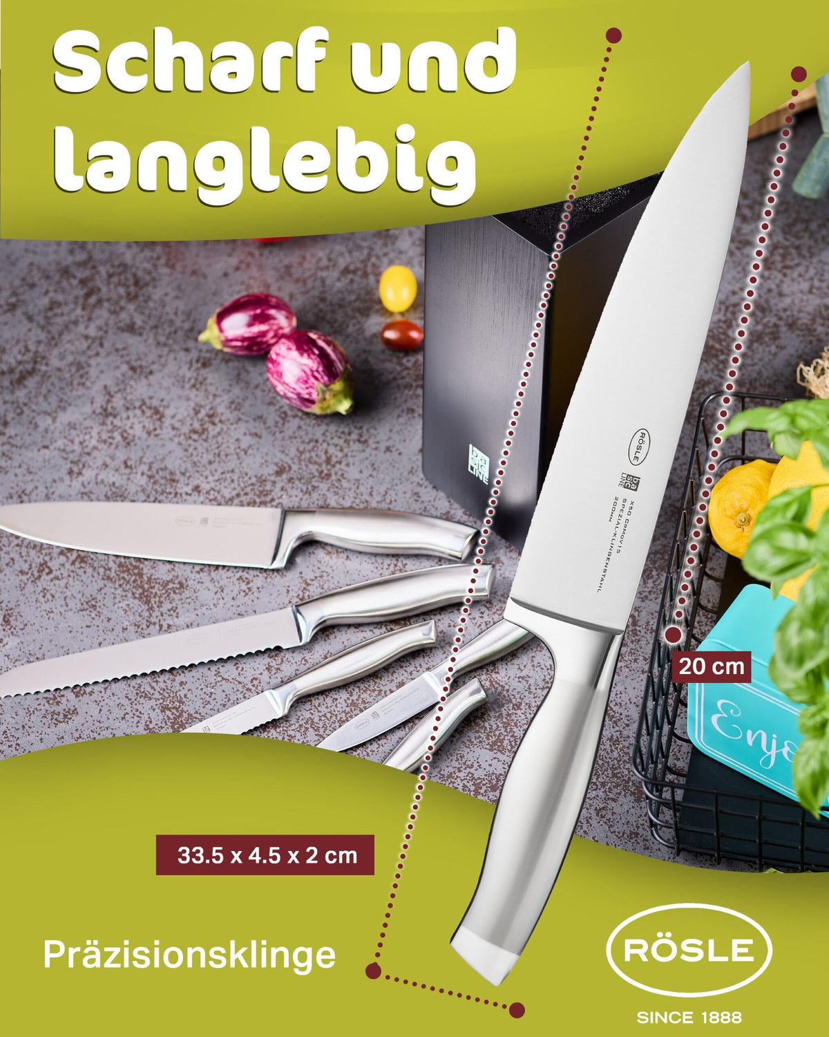 Rosle Basics Line Stainless Steel Pairing Knife, 3.5-inch Blade
