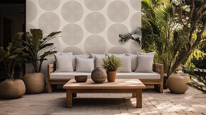 From Plain To Beautiful In Hours 9002 Arc Swell PVC 12 in x 12 in Peel and Stick Wall Panels (Covers / 10 sq.ft), Rodeo Dust, 10 Piece