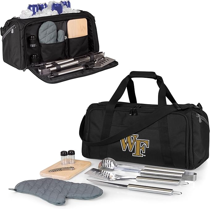 PICNIC TIME NCAA BBQ Kit Cooler Tote with Barbecue & Accessories