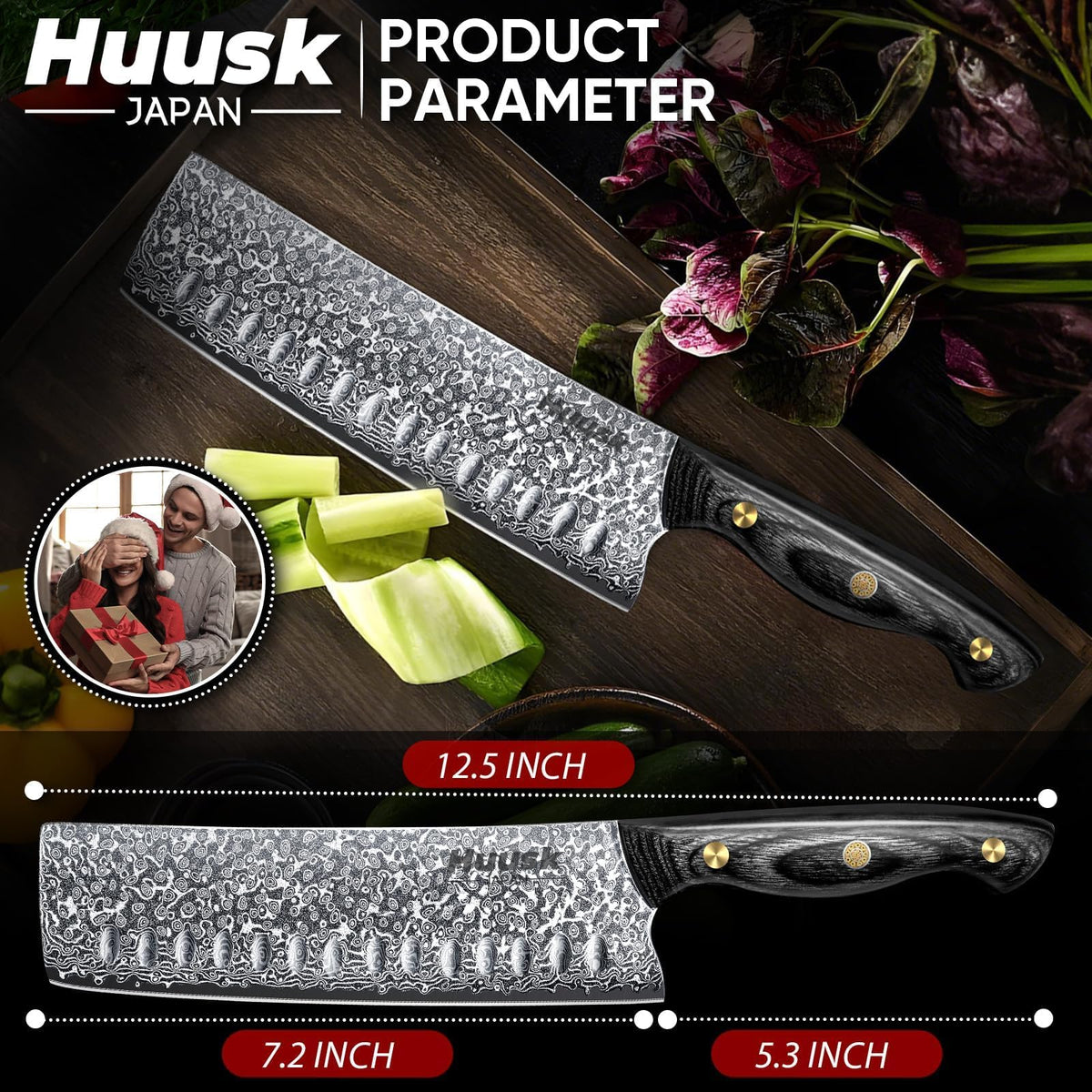 Huusk Viking Boning Knife 6 inch, Japanese Boning Knives for Meat Cutting