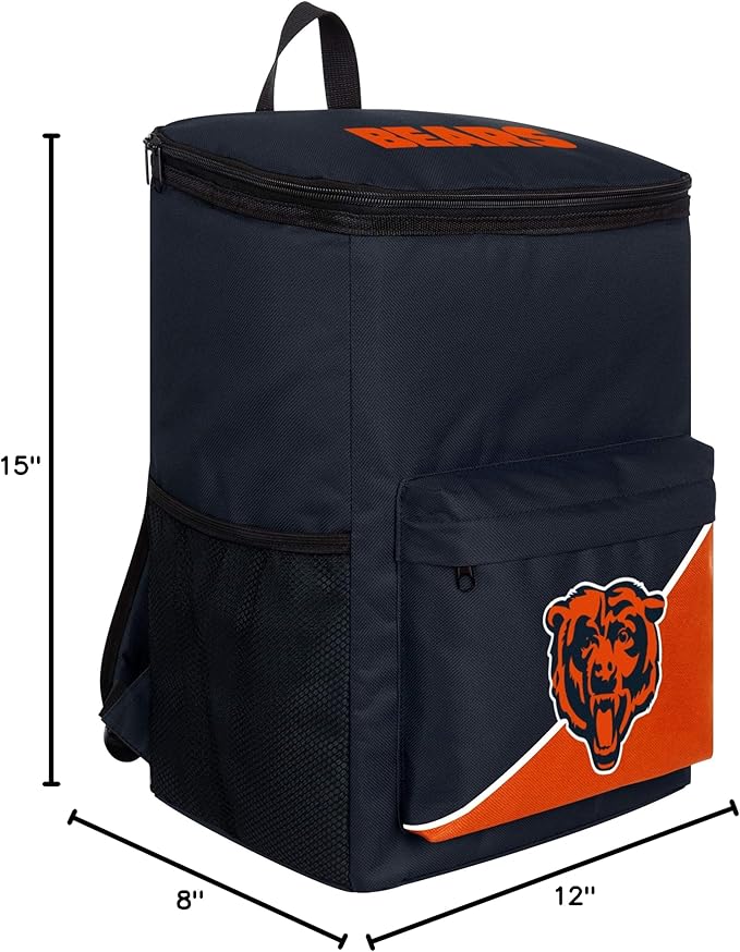 FOCO Chicago Bears NFL Cooler Backpack, team color, one size