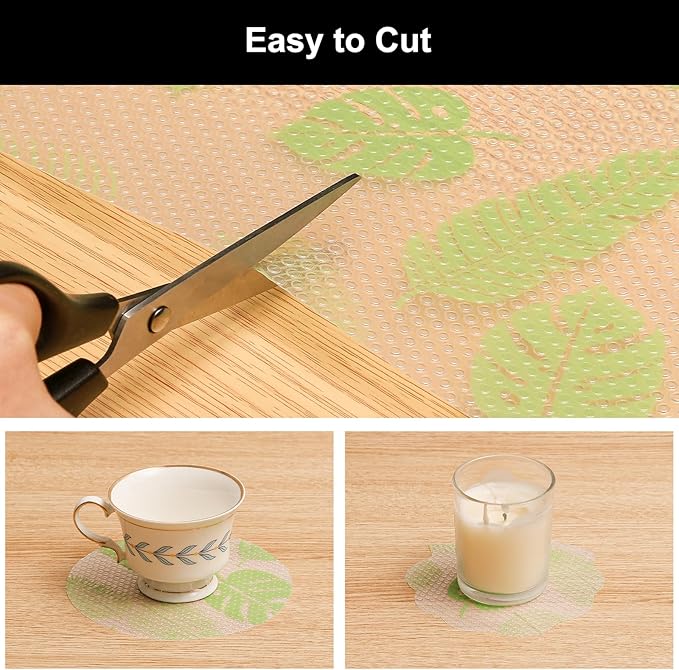 Cooyes Shelf Liner – Premium Non-Adhesive Cabinet & Drawer Liner for Kitchen – Waterproof Shelf Paper with Modern Pattern – Durable EVA Cabinet Mat – Easy to Cut (12" W x 240" L)