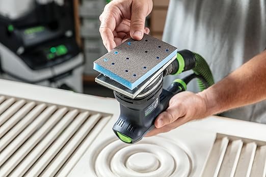 Festool 578803 Granat Profile 80x133 mm Profile Sanding Sheet Set – 10 Pack | Flexible Foam Abrasive for Contours, Moldings & Curved Surfaces | Hook & Loop, Mixed Grits, 1/2" Foam Backing