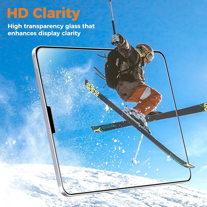 2 Pack iPad screen protector Tempered Glass with Application Tray Screen Protector for iPad A16 2025 11th/10th Generation 2022 (11-In/10.9) Touch Sensitive Scratch Resistant Easy to Install