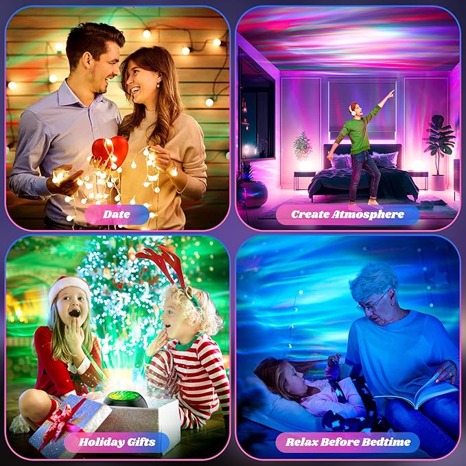Northern Lights Projector, LED Night Light Aurora Projector with Timer and Remote, Room Decor, Gifts for Kids, Adults, Christmas, Birthday