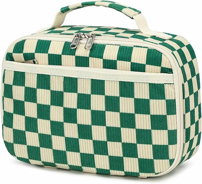 Bluboon Kids Girls Lunch Bag Insulated Lunch Box for school Corduroy Lunch Cooler Organizer School Kids Lunch Tote