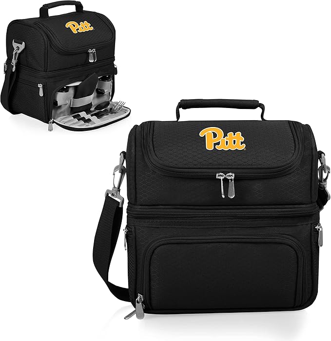 PICNIC TIME NCAA Nebraska Cornhuskers Pranzo Lunch Bag - Insulated Lunch Box with Picnic Set - Lunch Cooler Bag