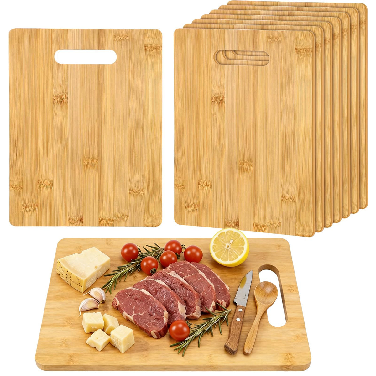 Vesici 18 Pack 12" x 9" Wood Cutting Board for Christmas Engraving Gift