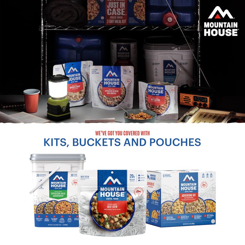 Mountain House Granola with Milk & Blueberries | Freeze-Dried Food for Camping, 4 Servings, 30-Year Shelf-Life, 2-Pack