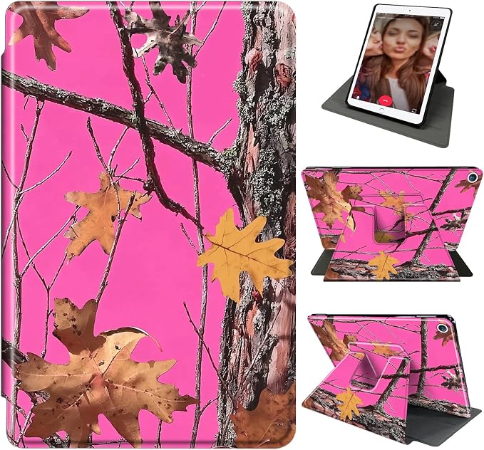 for iPad 10.2 Rotating Case 360° Protection Adjustable Kickstand Cover for iPad 10.2 (7th8th9th Generation) Shockproof Durable Lightweight PU Leather for iPad 10.2 Stand Case Basketball