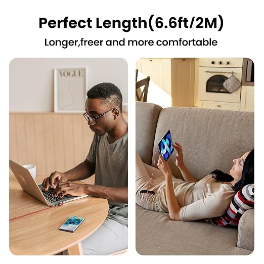 toocki USB C Cable Right Angle 2-Pack 10ft USB A to USB C Charger Cable | Black 90 Degree Braided Fast Charging Carpaly Cord for iPhone17 Series Samsung Galaxy S25/ S24+/Note 10 LG V30 Switch
