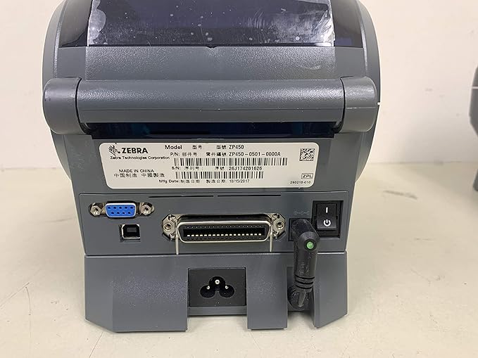 Zebra ZP 450 Label Thermal Bar Code Printer ZP450-0501-0000A (Renewed)