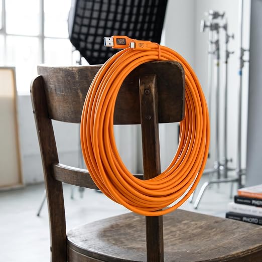 Tether Tools TetherPro USB 3.0 USB-C Cable | For Fast Transfer and Connection Between Camera and Computer | Non-Reflective Black | Fast Reliable Data Transfer