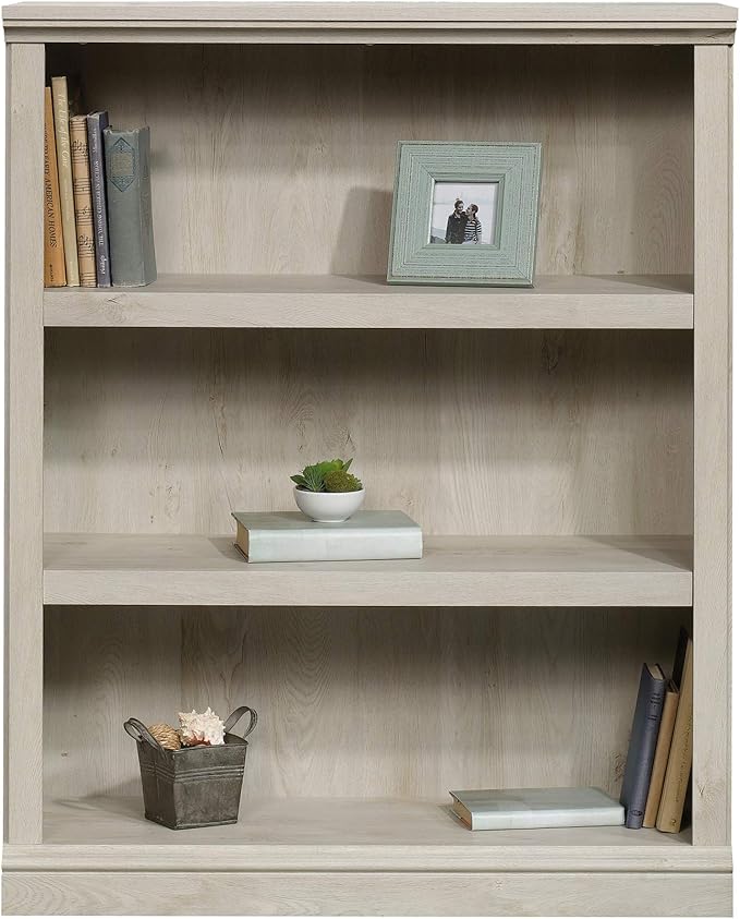 Sauder Miscellaneous Storage 3-Shelf Bookcase/ book shelf, Chalked Chestnut finish